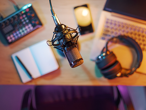 Podcast recording equipment
